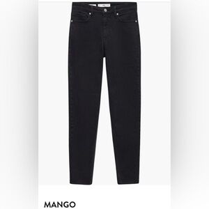 NWT Jeans - Black by Mango. Size 38-US 4 or 2.  High waist, Slim cropped jeans